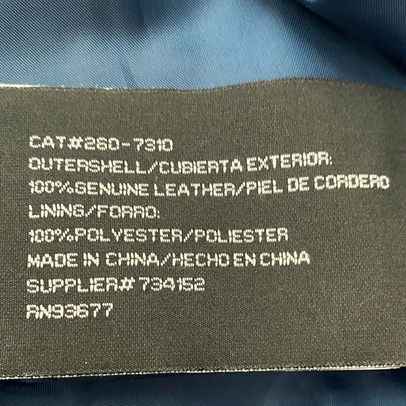 Y2K St. John's Bay Women's Navy Blue Suede Leather Jacket Size Large - Picture 9 of 12